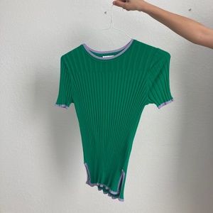 Current Air L.A. Green ribbed tee